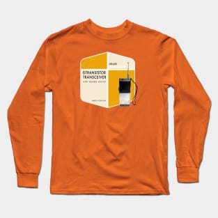 Walkie Talkie Classic Retro Logo Crest - Yellow Print T-Shirt Long Sleeve T-Shirt